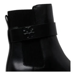 Botas Chelsea de Cuero Negro Doble T