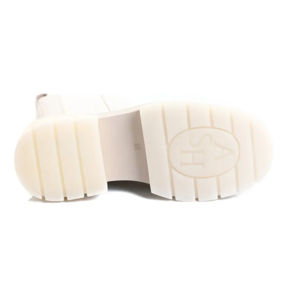 Botas Chelsea, Modelo de Cuero Blanco