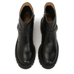 Botas con tacón ancho y cremallera