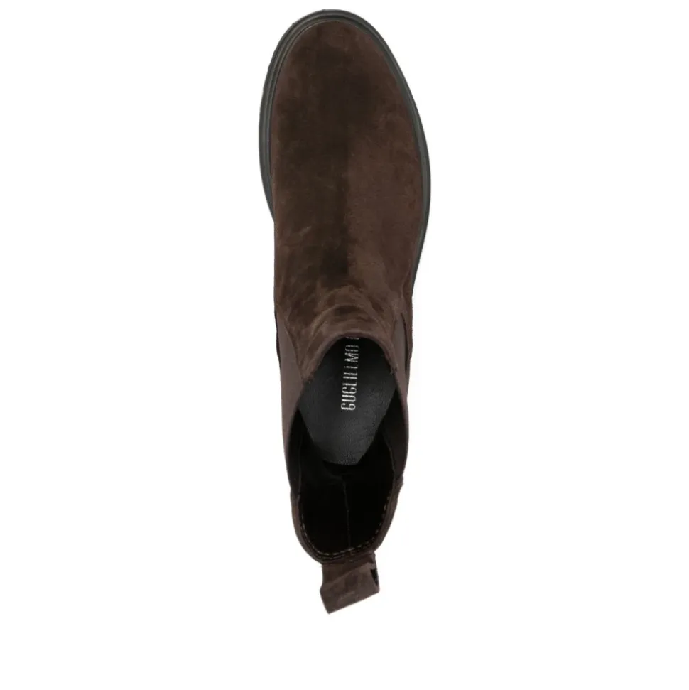 Botas de Ante Negras con Punta Almendra