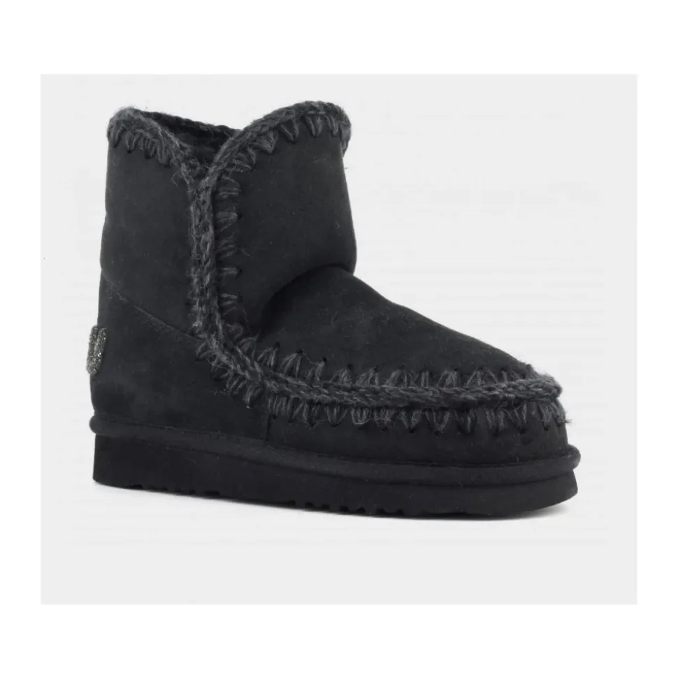 Botas esquimales negras con logo brillante