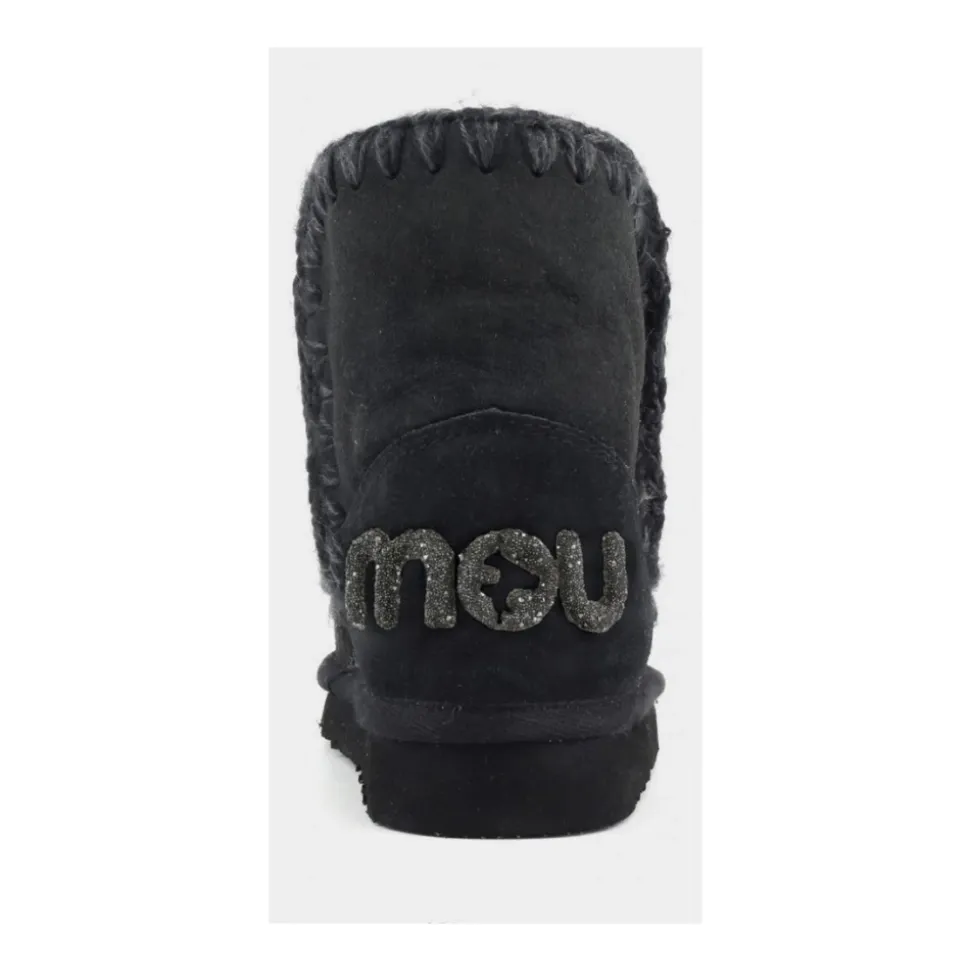 Botas esquimales negras con logo brillante