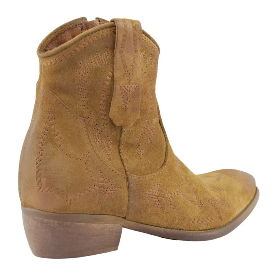 Botas Texano de Gamuza Marrón