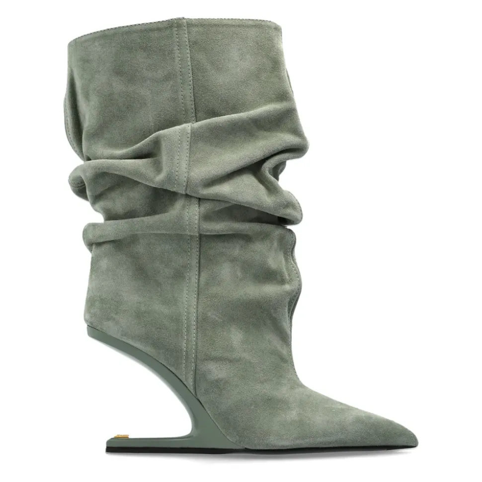 Botines al Tobillo de Ante sin Plataforma