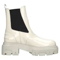 Botines al Tobillo de Cuero y Tela
