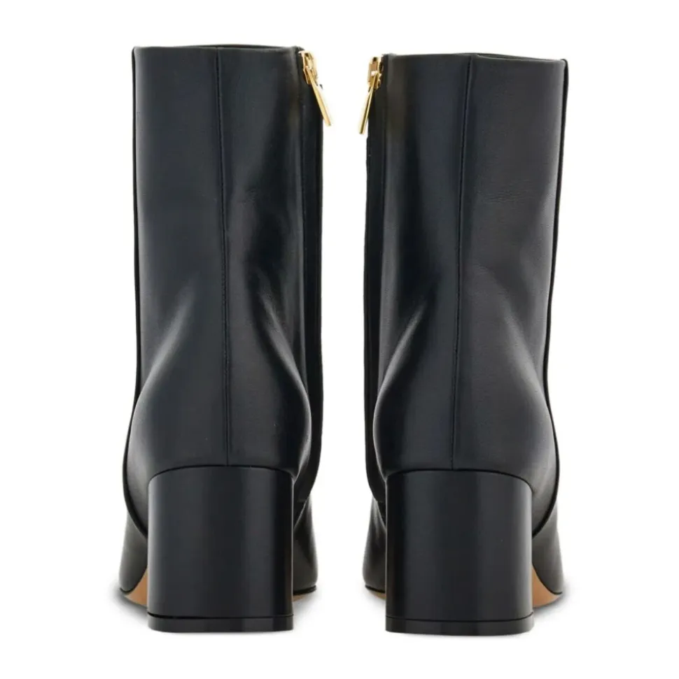 Botines de Cuero con Tacón Marilena 60