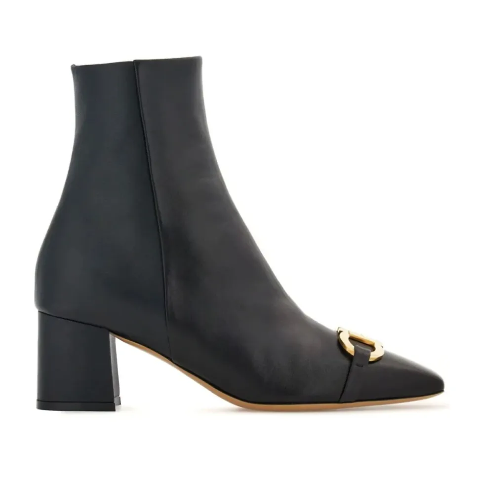 Botines de Cuero con Tacón Marilena 60