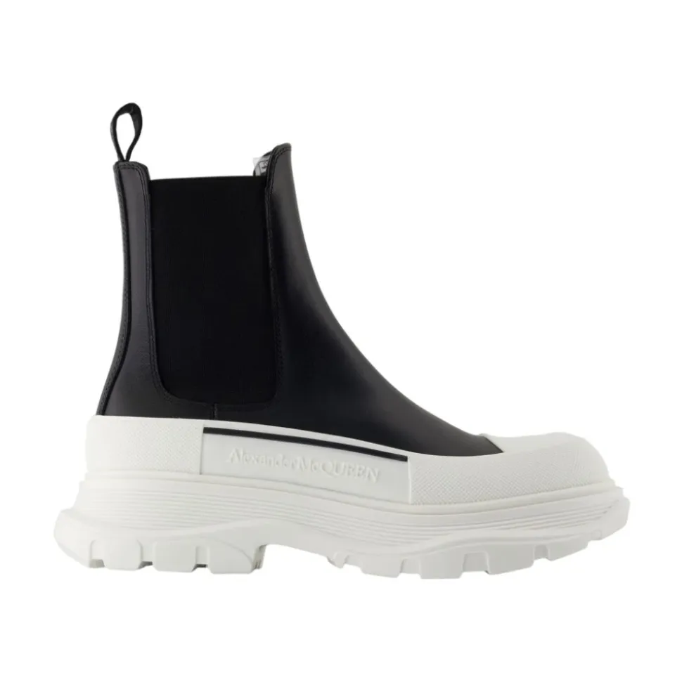 Botines de Cuero Negro - Slip-On