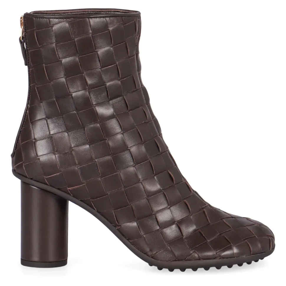Botines de Cuero Tejido