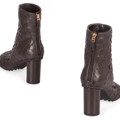 Botines de Cuero Tejido