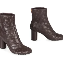 Botines de Cuero Tejido
