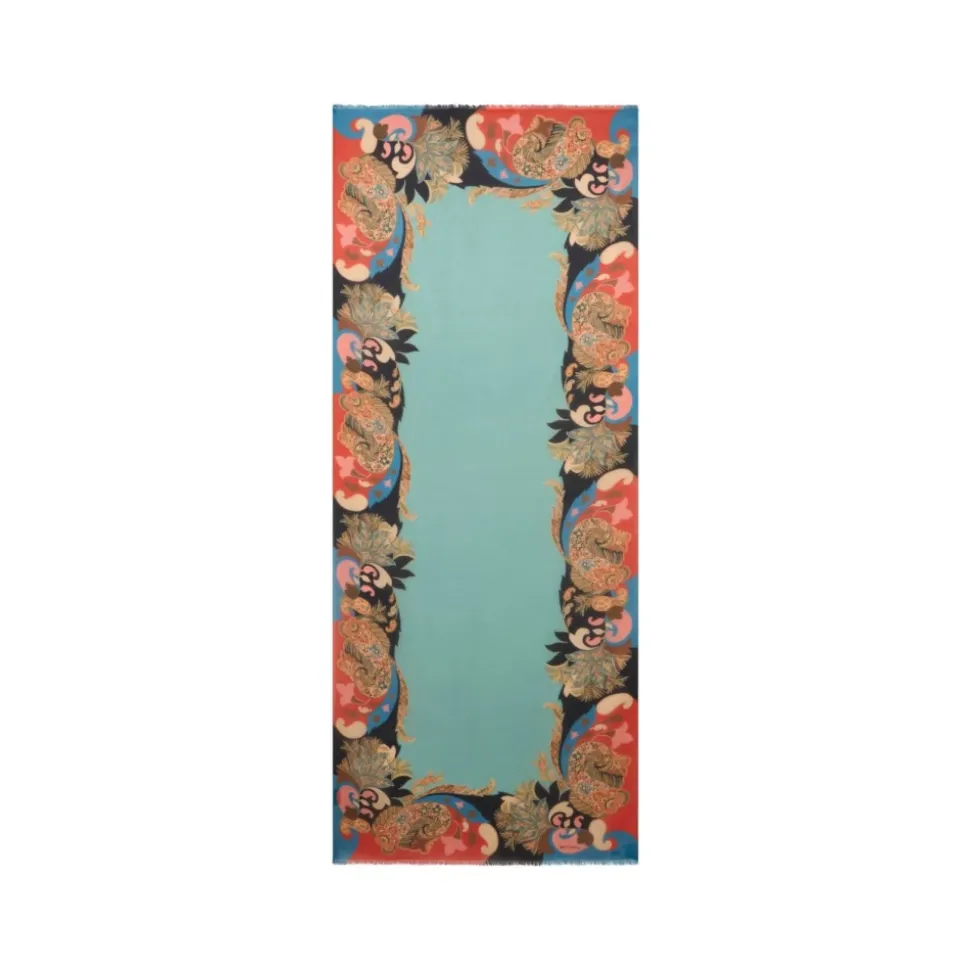 Bufanda con Motivo Floral Paisley