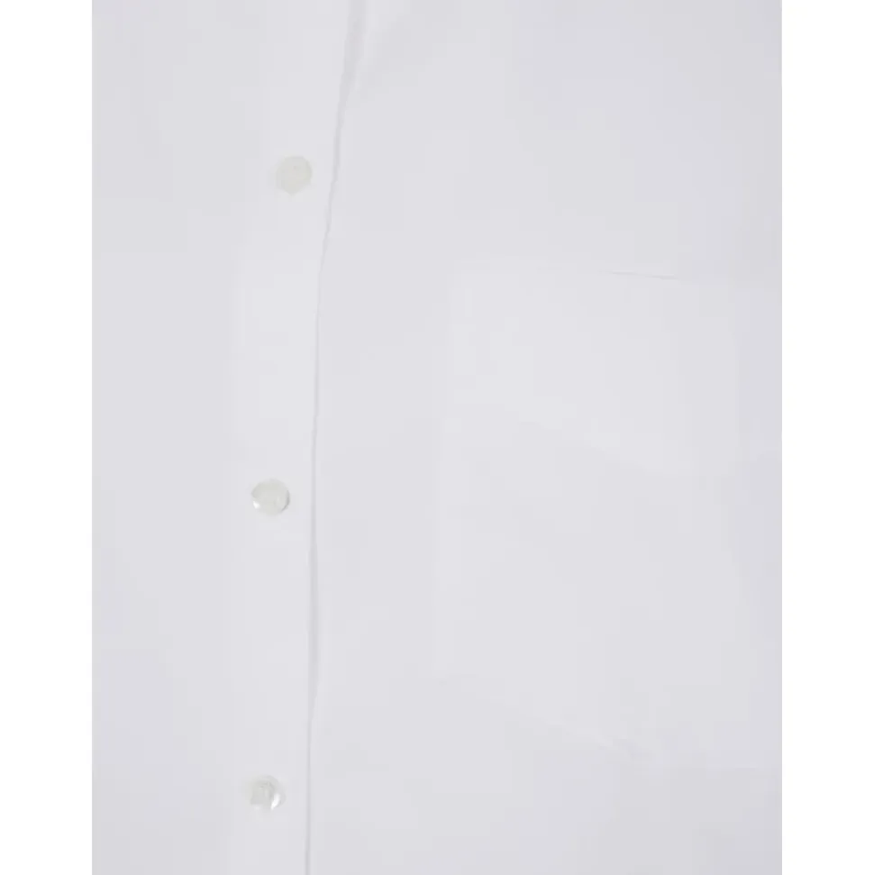 Camisa Abotonada con Cuello Elevado