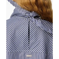 Camisa a Rayas con Cuello Bandana