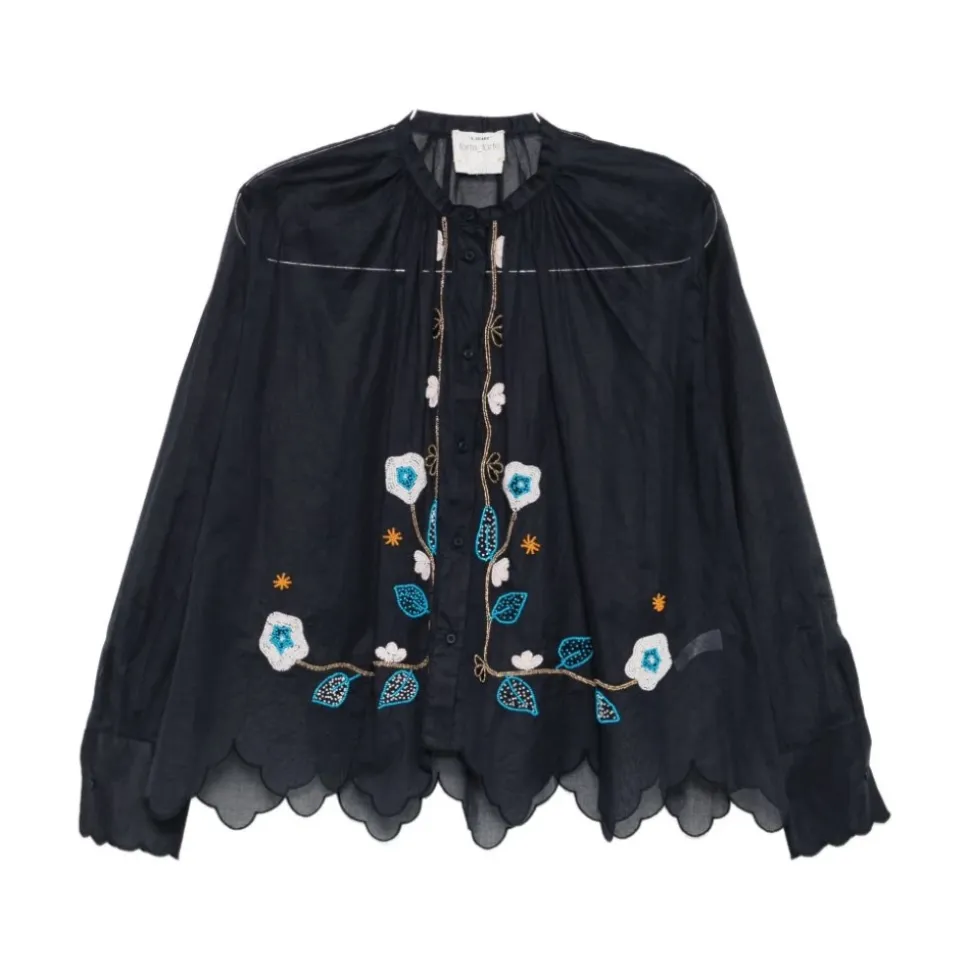 Camisa de algodón bordada