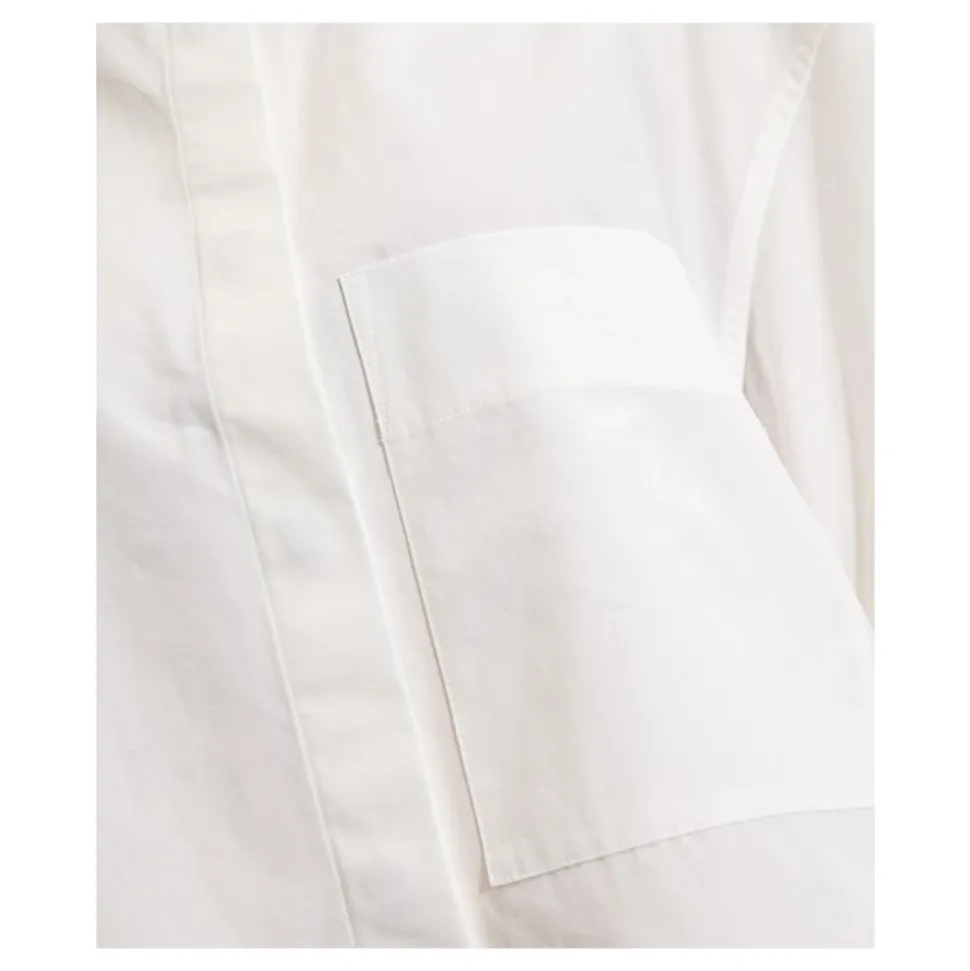 Camisa de Algodón con Mangas Tres Cuartos