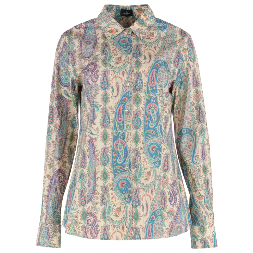 Camisa de Algodón Estampada