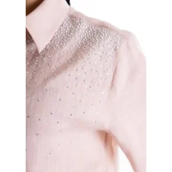 Camisa de Lino con Adornos