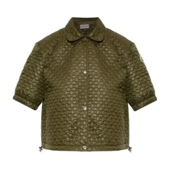 Camisa de manga corta acolchada y con estampado floral