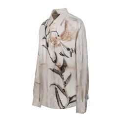Camisa de seda estampada
