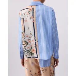 Camisa Estampada de Sarga y Popelina