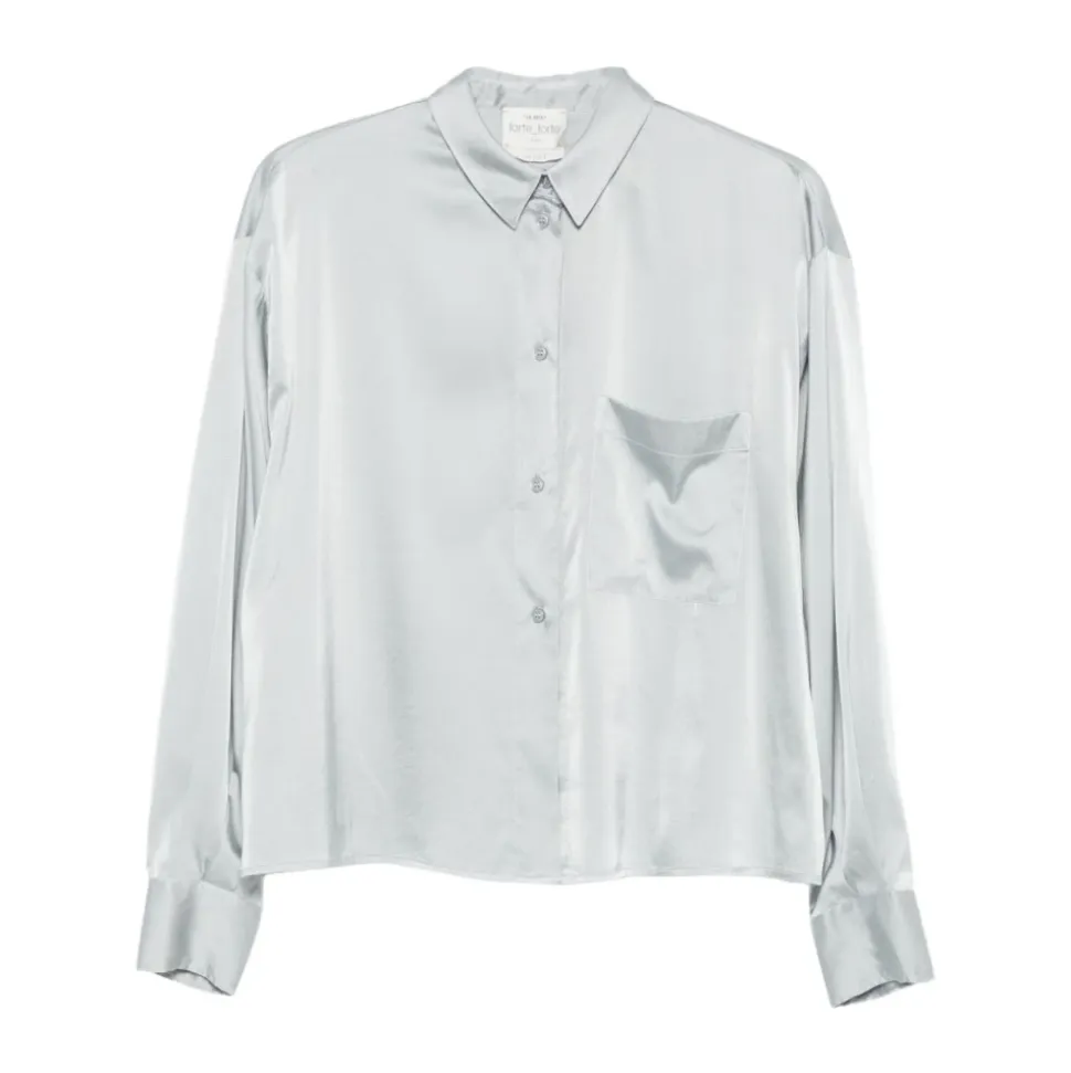 Camisa Gris de Manga Larga con Botones