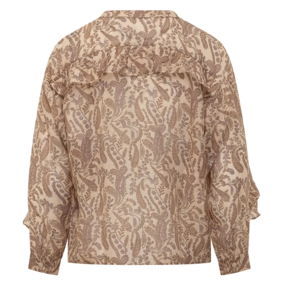 Camisa Paisley con Volantes Tunella