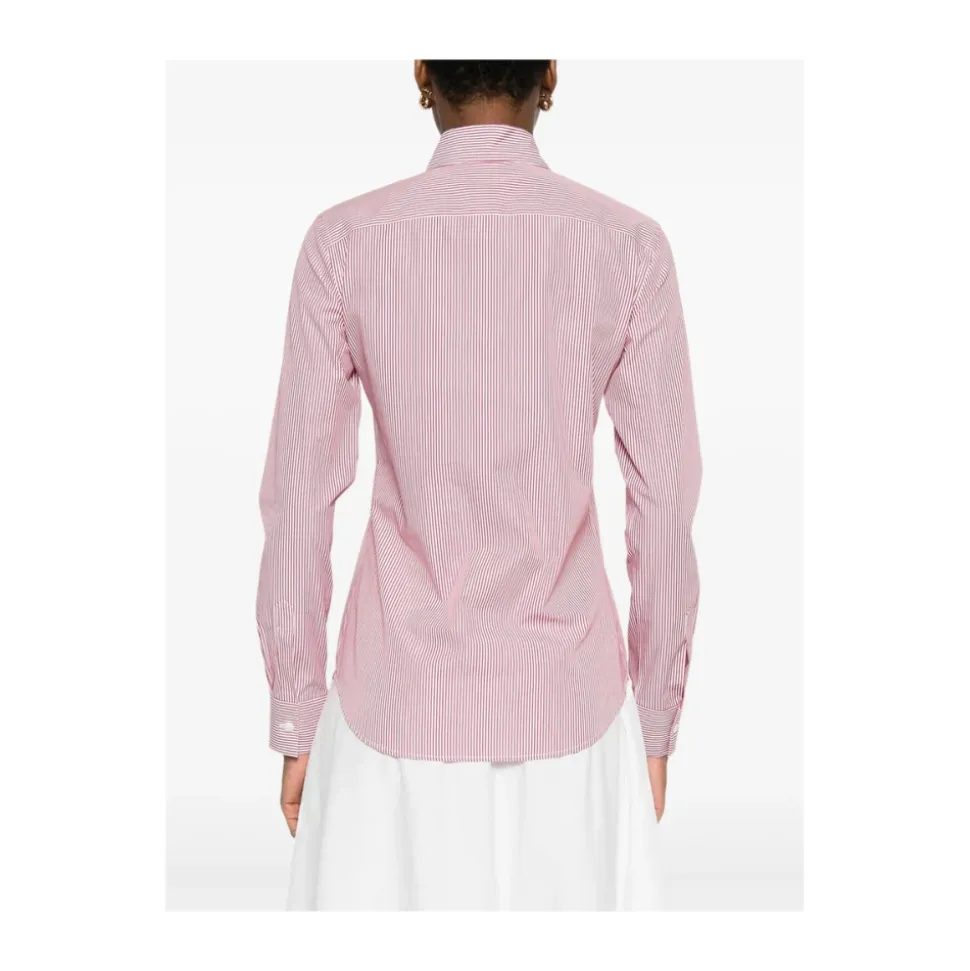 Camisa Rosa a Rayas con Botones