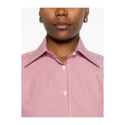 Camisa Rosa a Rayas con Botones