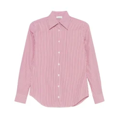 Camisa Rosa a Rayas con Botones
