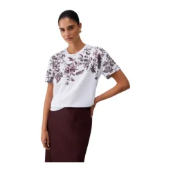 Camiseta con estampado y bordado