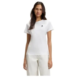 Camiseta con logo bordado