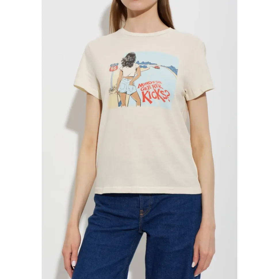Camiseta Crema con Estampado