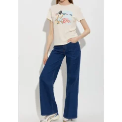 Camiseta Crema con Estampado