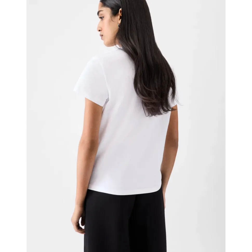 Camiseta de Algodón Blanco Gros Grain