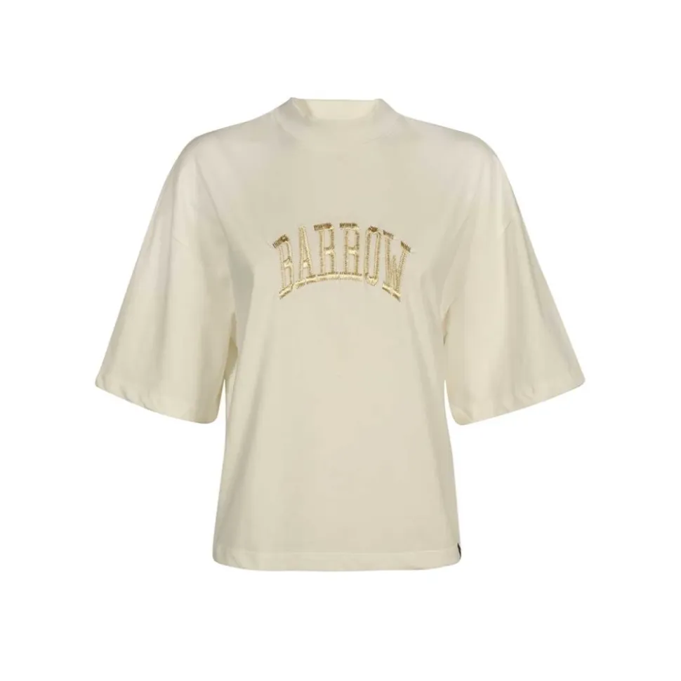 Camiseta de algodón bordada