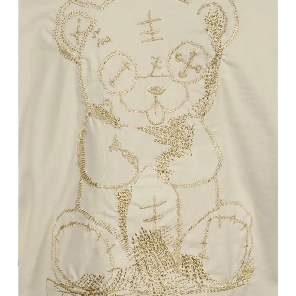 Camiseta de algodón bordada
