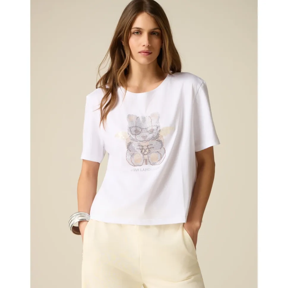 Camiseta de algodón con apliques