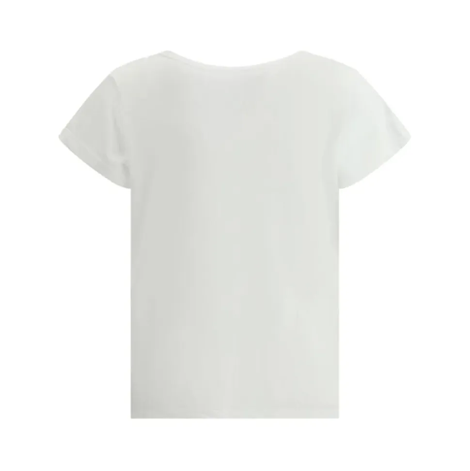 Camiseta de algodón con cuello en V