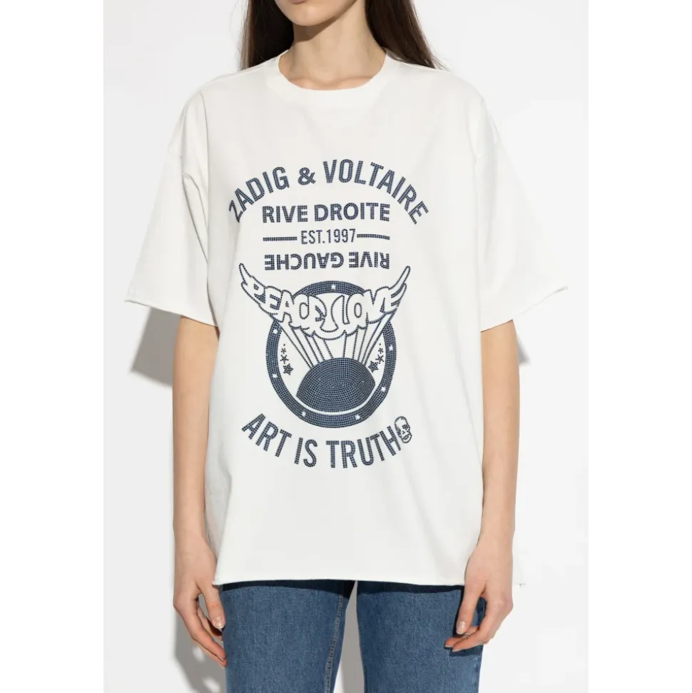 Camiseta de algodón con logo