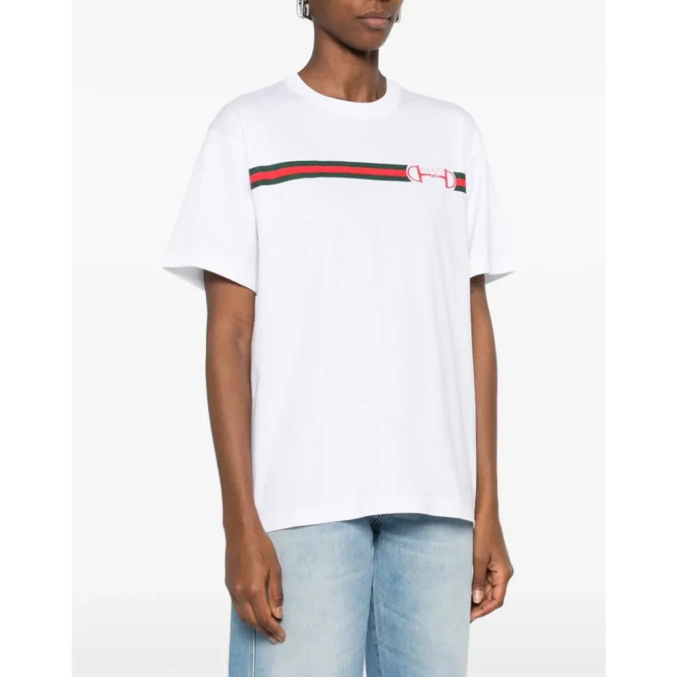 Camiseta de Algodón con Logo