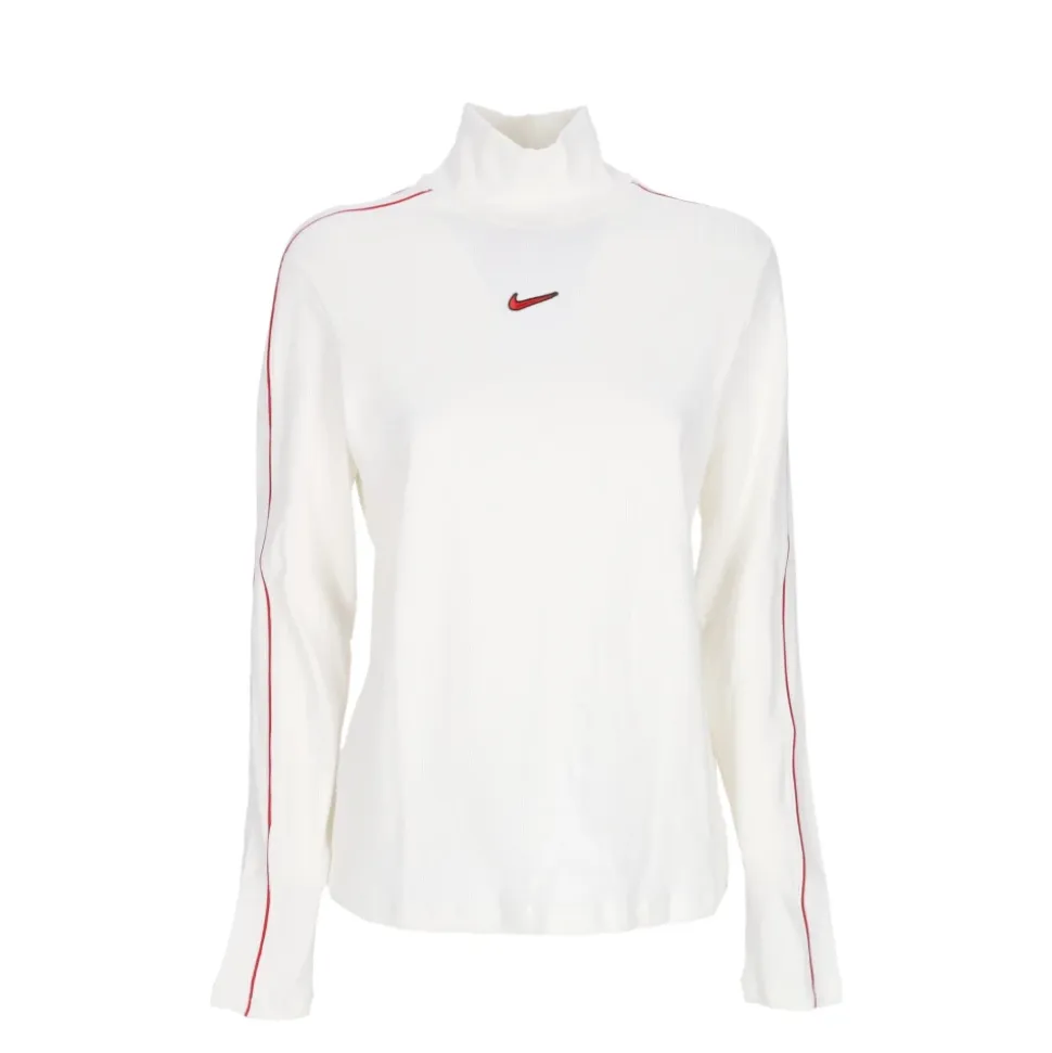 Camiseta de cuello alto de manga larga Roja