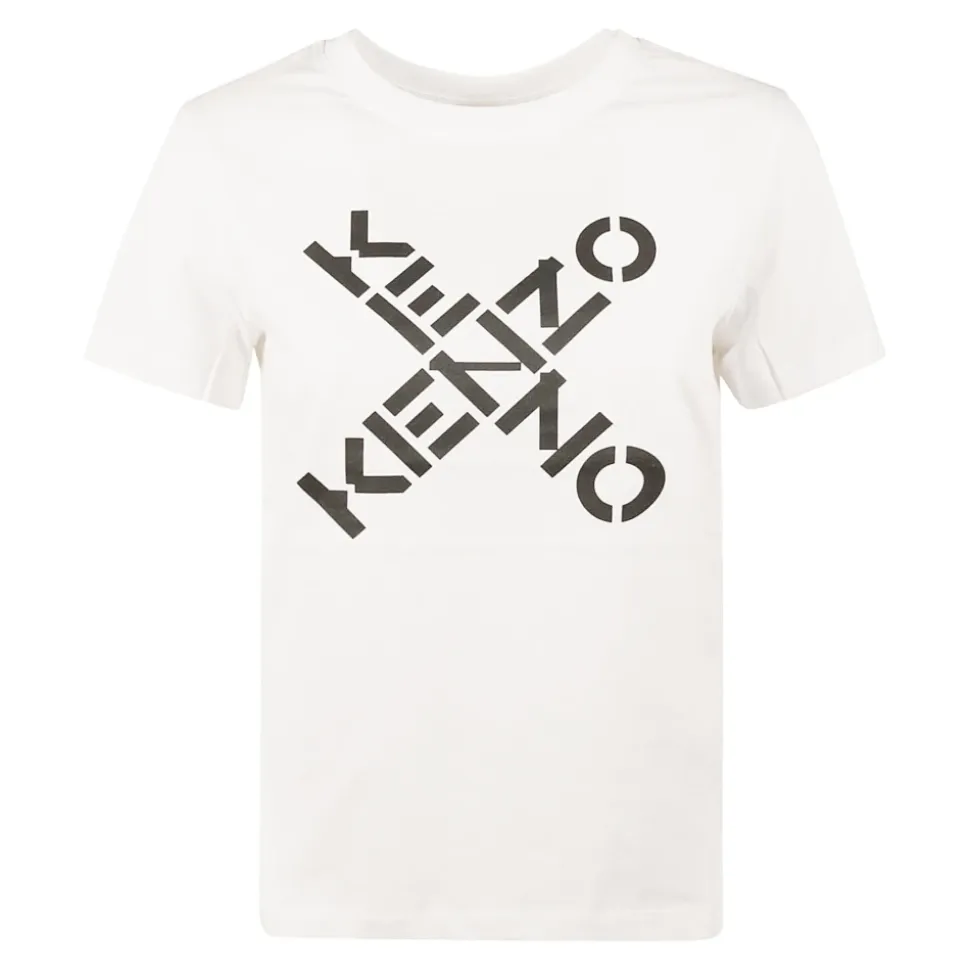Camiseta de Cuello Redondo con Estampado de Logo