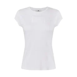 Camiseta de Jersey Bordada con Mangas con Volantes