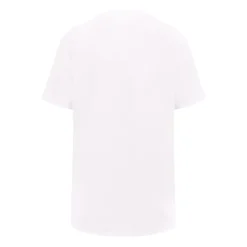 Camiseta de lino con logo flocado