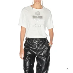 Camiseta de lino liso – Logotipo estampado