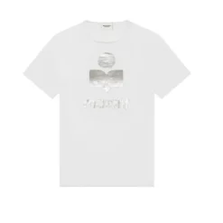 Camiseta de lino liso – Logotipo estampado