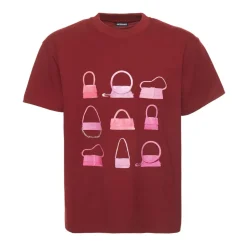 Camiseta de manga corta con estampado de bolso