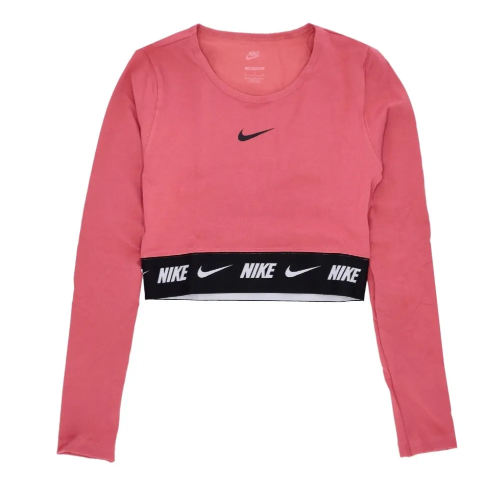 Camiseta deportiva de manga larga estilo crop