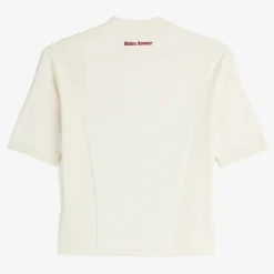 Camiseta de punto con paneles blanca
